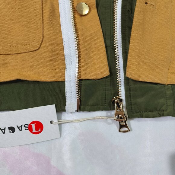 Carhartt X Sacai Khaki Faux Two-Piece Jacket - Picture 8 of 11